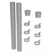 Galeco Steel Round Socket Downpipe Kit Galvanised - 100mm Diameter