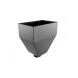 Cast Aluminium Round Neptune Hopper - 76mm PPC Finish Black (9005 Leatherette)