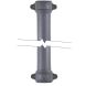 Cast Iron Round Eared Downpipe - Socket Both Ends - 65mm x 1829mm Primed