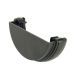 FloPlast Half Round Gutter External Stopend - 112mm Cast Iron Effect