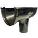 FloPlast Deepflow/ Hi-Cap Gutter Stopend Outlet - 115mm x 75mm Black