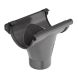 Galeco Industrial Gutter Running Outlet - 150mm Graphite