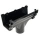 FloPlast Ogee Gutter Running Outlet for 80mm Downpipe - 110mm x 80mm Black