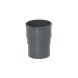 FloPlast Round Downpipe Socket - 68mm Anthracite Grey