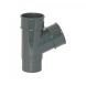 FloPlast Round Downpipe Branch - 112 Degree x 68mm Anthracite Grey