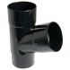 FloPlast Deepflow/ Hi-Cap Downpipe Branch - 67.5 Degree x 80mm Black