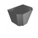 Aluminium Round Swaged Saturn Small Hopper - 63mm PPC Finish Anthracite Grey (7016 Matt)