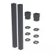 Galeco Square Steel Socket Downpipe Kit Grey - 80mm Diameter