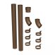 Galeco Steel Round Offset Downpipe Kit Copper Effect - 87mm Diameter