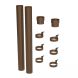 Galeco Steel Round Socket Downpipe Kit Copper Effect - 87mm Diameter