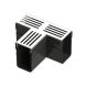LUXE Threshold Drain Channel Aluminium Grating Class A15 Tee Junction - Silver