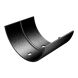 Cast Aluminium Half Round Gutter Union - 125mm Black (9005 Leatherette)