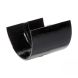 Cast Iron Deep Half Round Gutter Union - 100mm Black