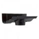 Cast Iron Ogee Gutter Running Outlet - 125mm for 75mm Downpipe Black