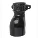 Cast Iron Round Downpipe Eared Anti-Splash Shoe - 65mm Black