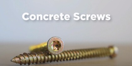 An Introduction To Concrete Screws (Video)